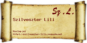 Szilveszter Lili névjegykártya